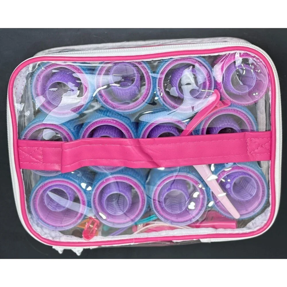 Bella Pro Curl Talk Volume Curl Essential Self Grip Hair Roller Curlers Set Case